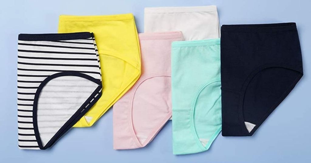 row of girls underwear