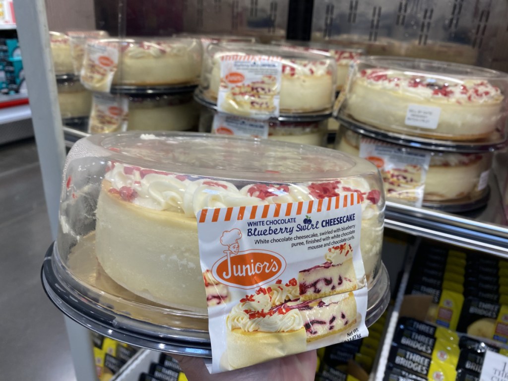 extra large cheesecake in packaging at Costco
