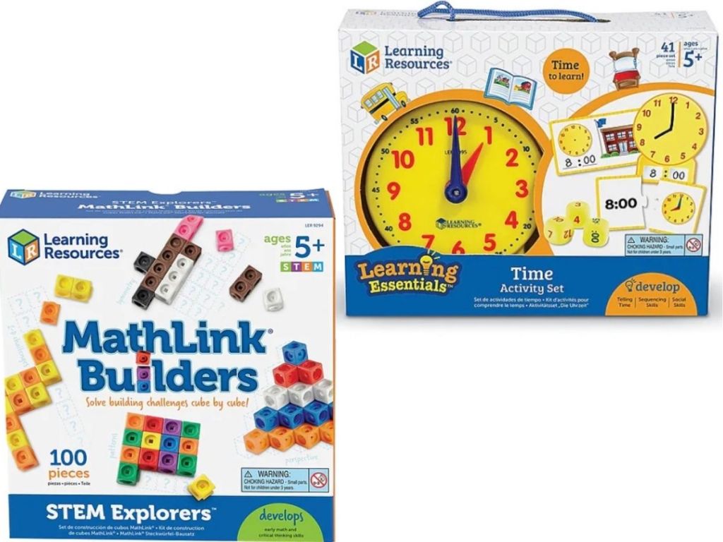 Learning Resources Math Builders and Time Activity Set