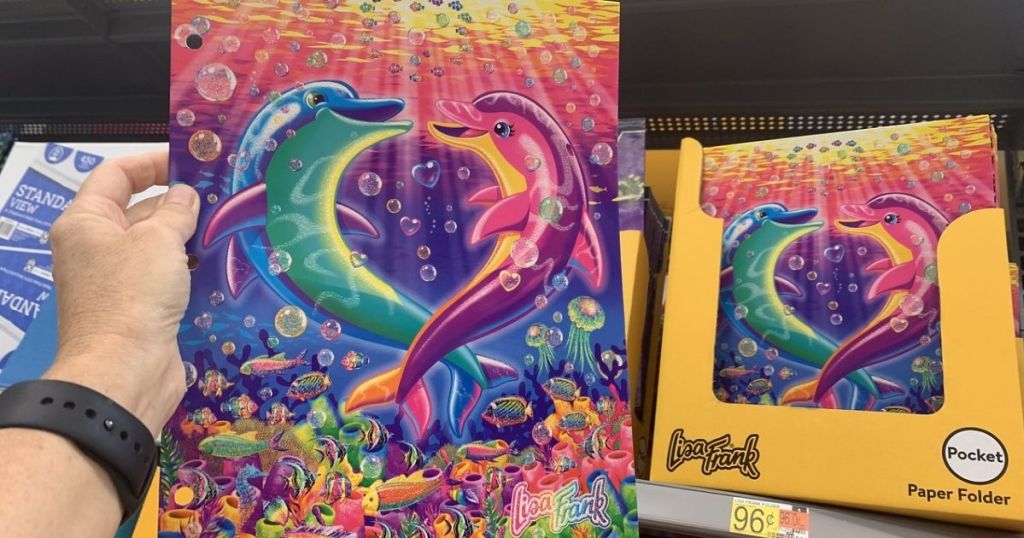 Lisa Frank Folders with Dolphins on them