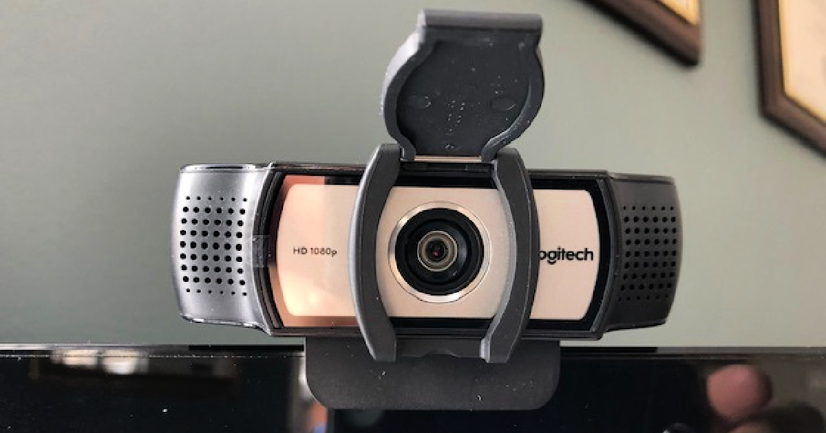 Logitech webcam on top of monitor