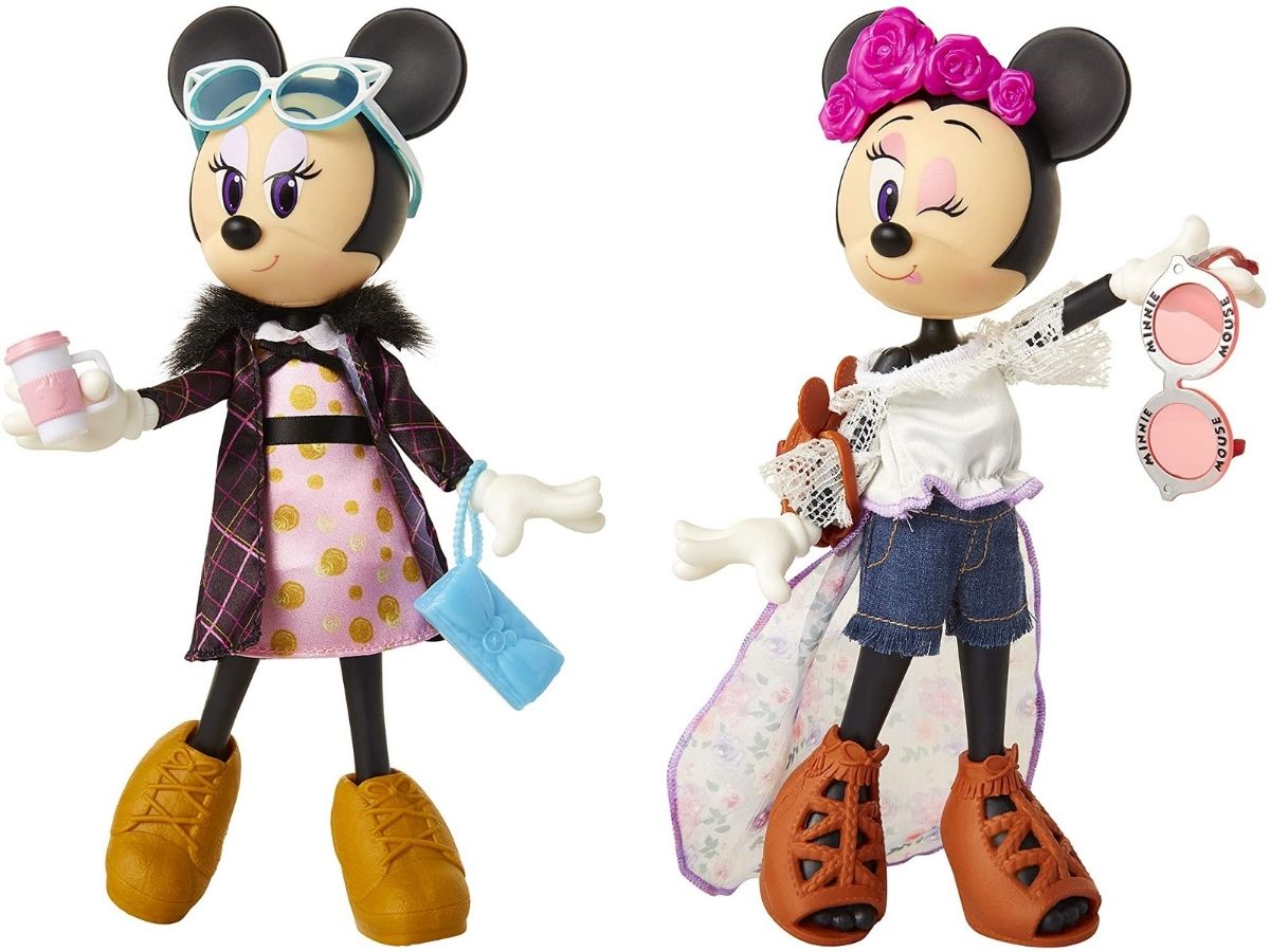 Details about   Minnie Mouse Doll 9" City Style Fashion Posable with Accessories New Free Ship 