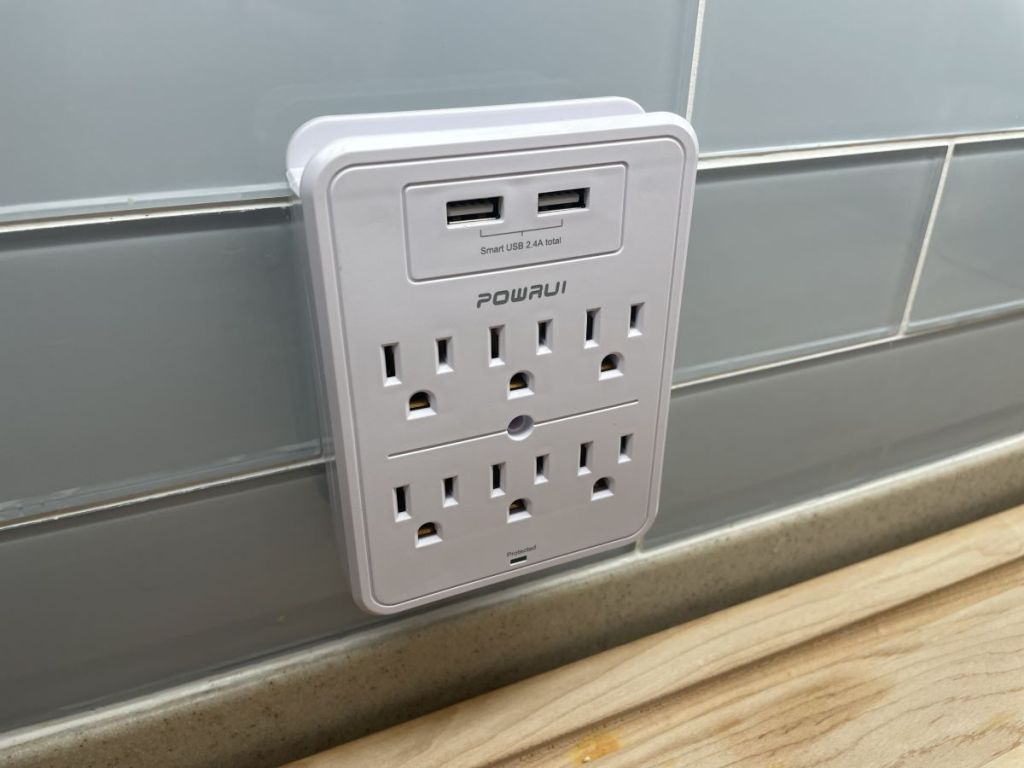wall charger plugged into an outlet