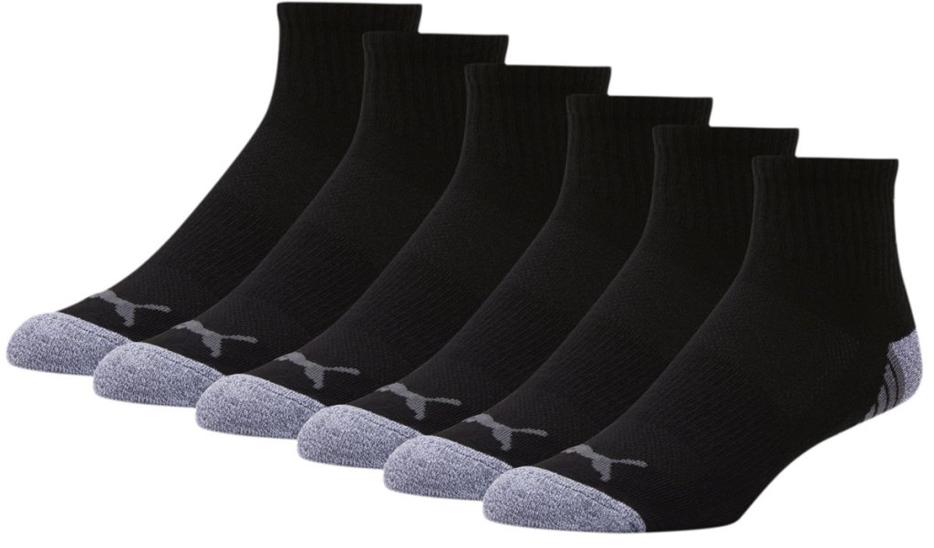 set of black puma men's socks