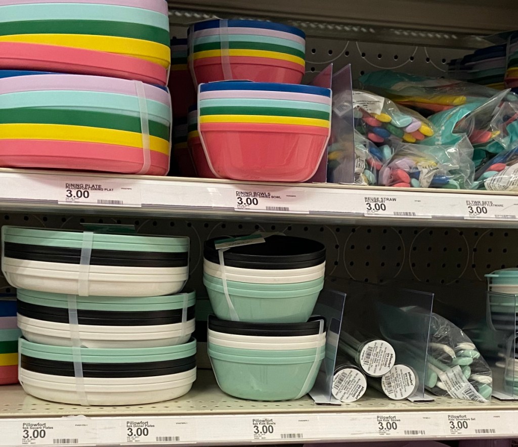 stack of bowls for kids on display in-store