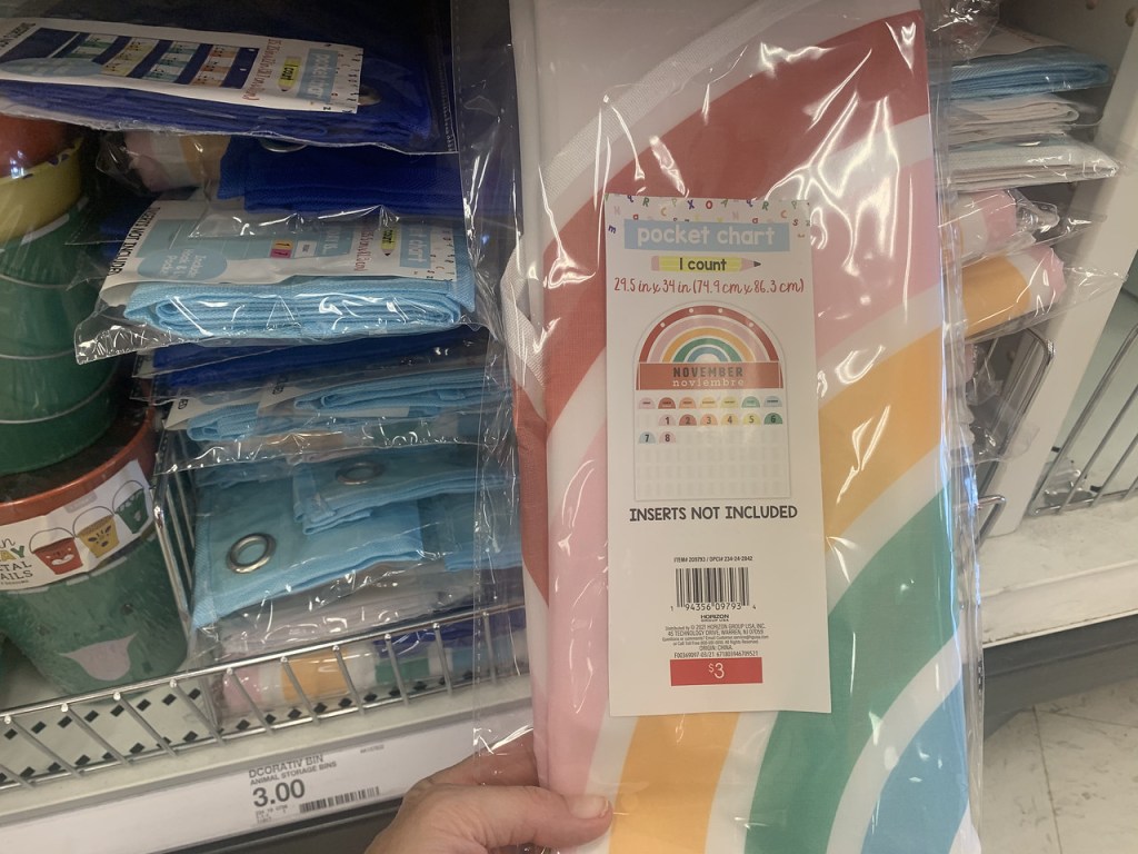 Rainbow Pocket Chart in package