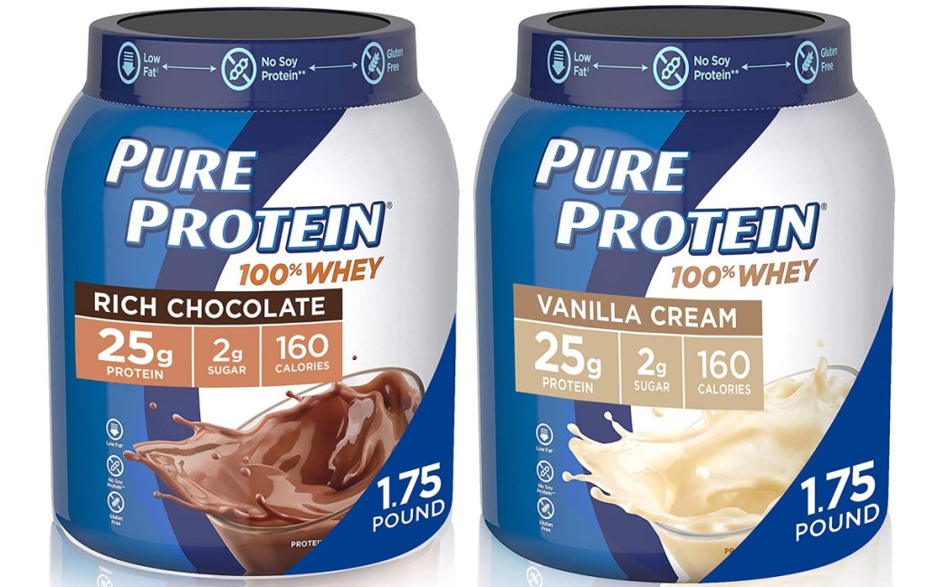 Pure Protein Whey Protein Powder 1.75-lb Tub