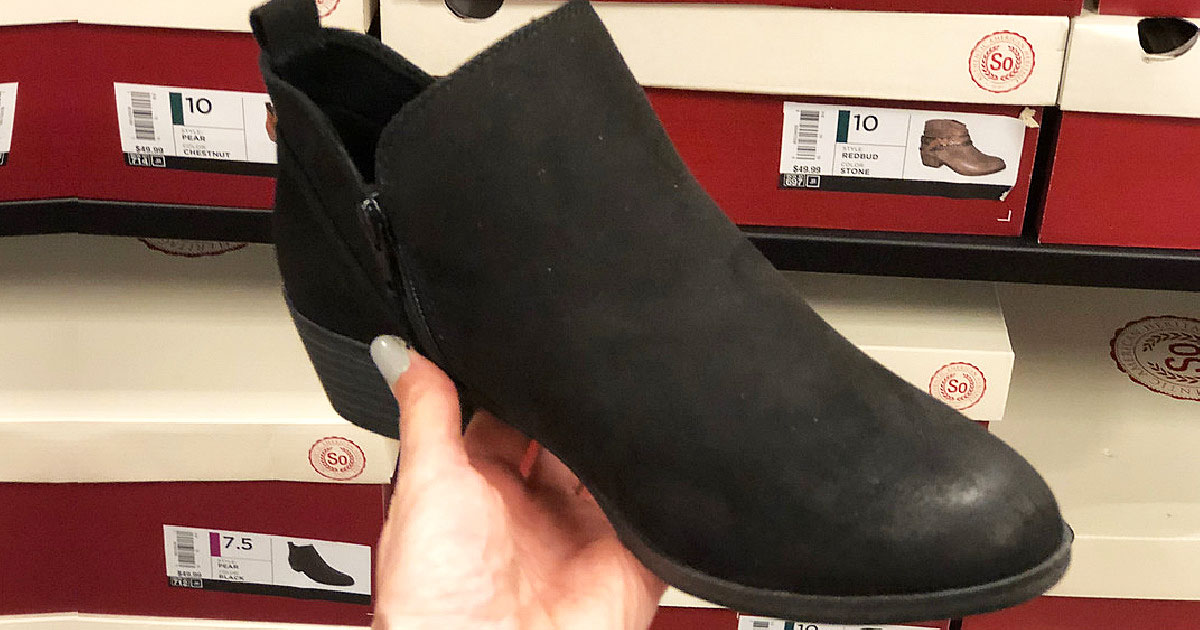 kohls booties black