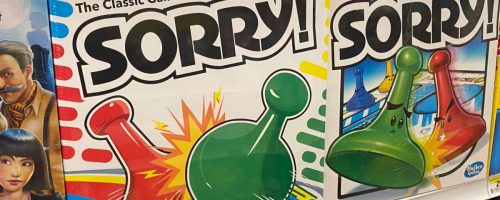 family board games on store shelf