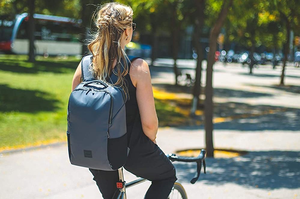 woman riding a bike