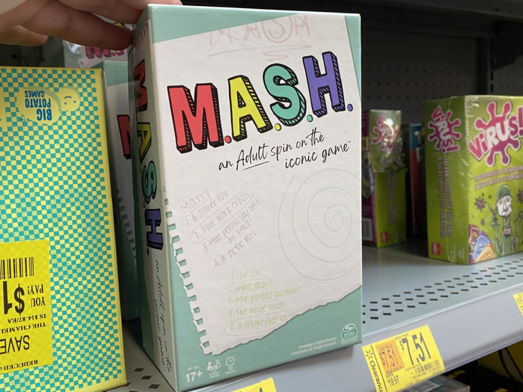 mash game on store shelf