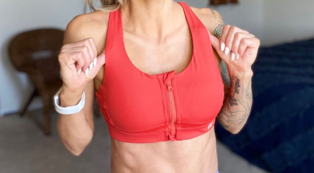 woman wearing a sports bra