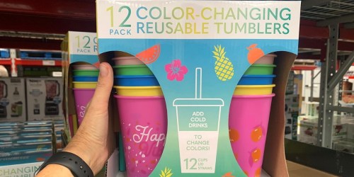 Color-Changing 25oz Tumblers w/ Lids & Straws 12-Pack Set Just $9.91 at Sam’s Club (Regularly $15)
