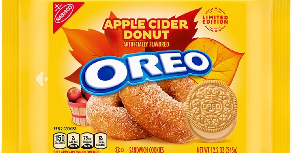 Package of apple cider donut Oreos