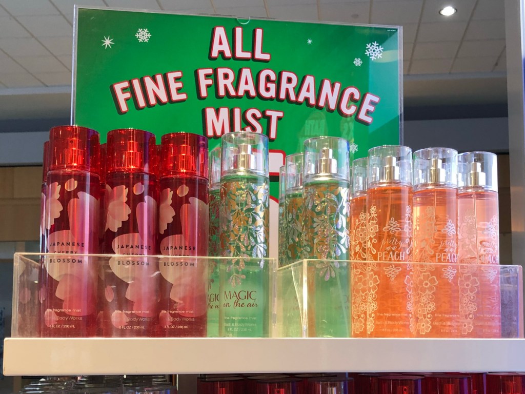 store display of frangrance mists