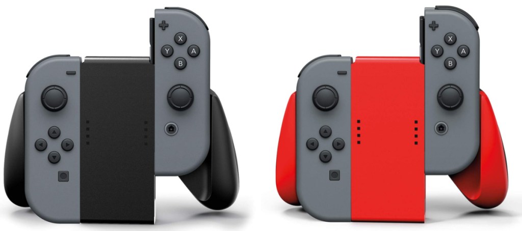 black and red joy con grips