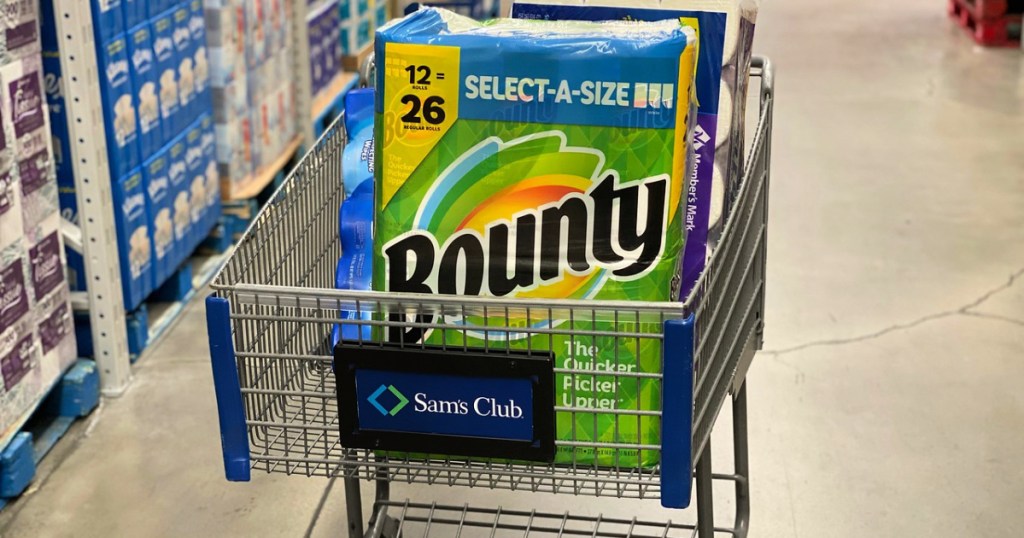 bounty select a size 12-count in sam's club cart