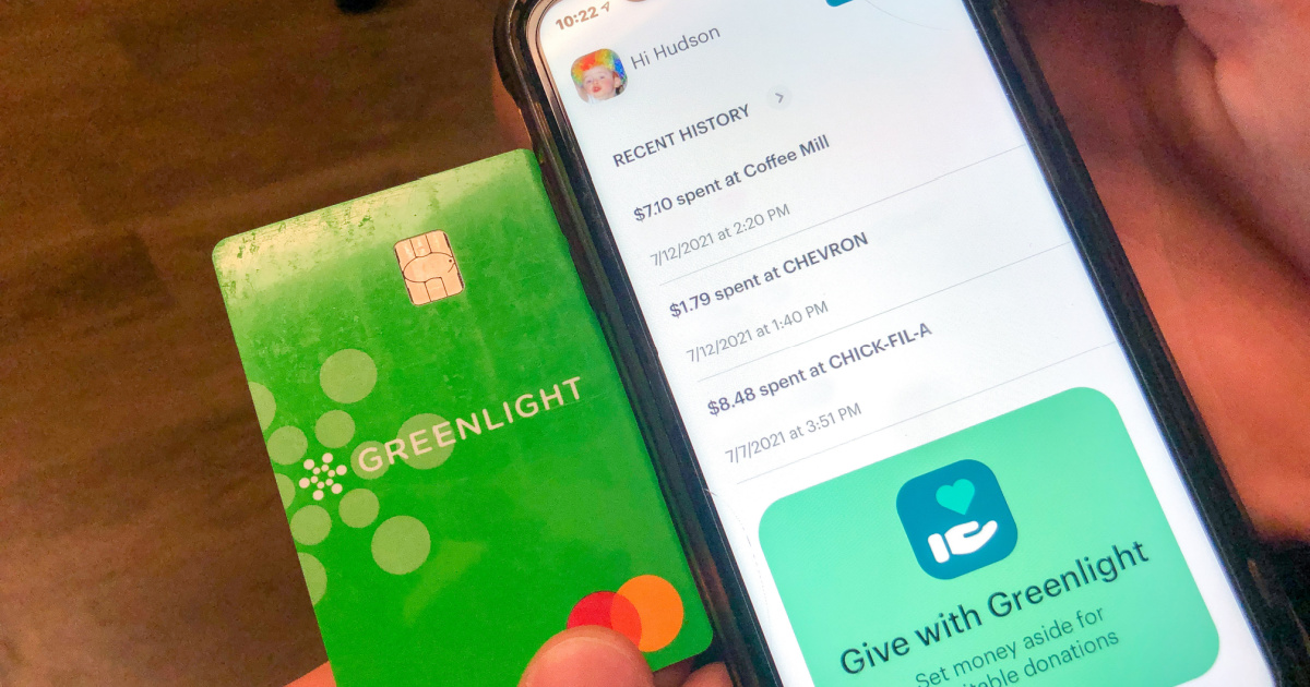 Greenlight debit card and phone with app
