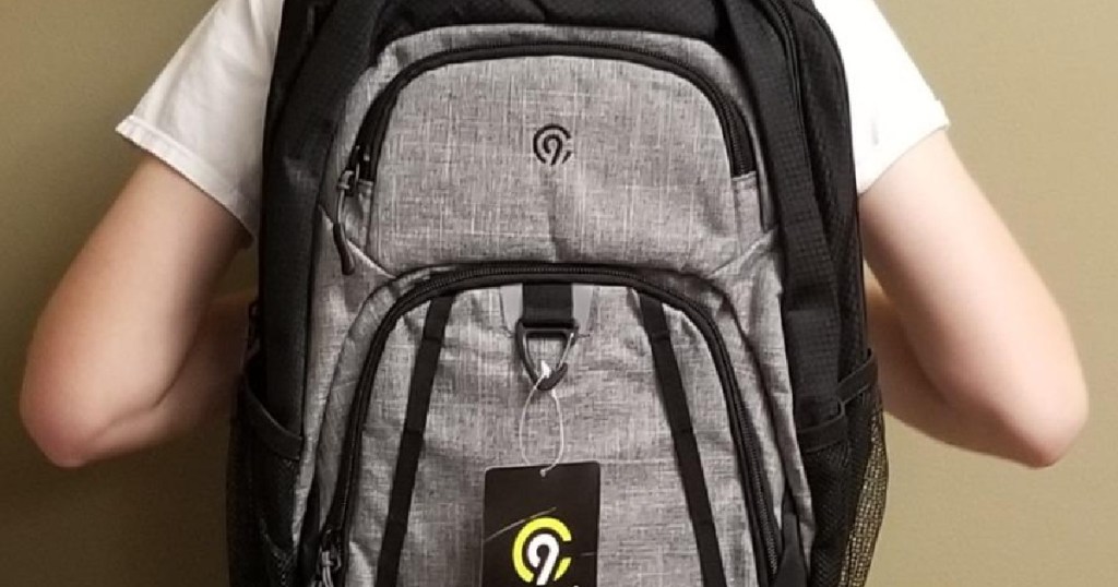 black and gray backpack