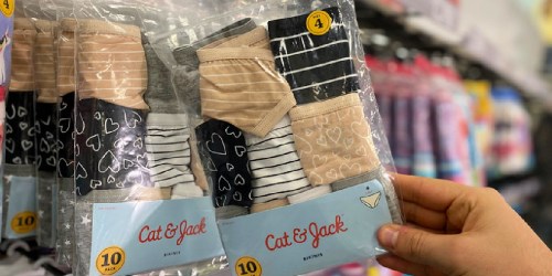 Cat & Jack Girls Underwear 10-Pack Just $6.99 at Target | In-Store & Online