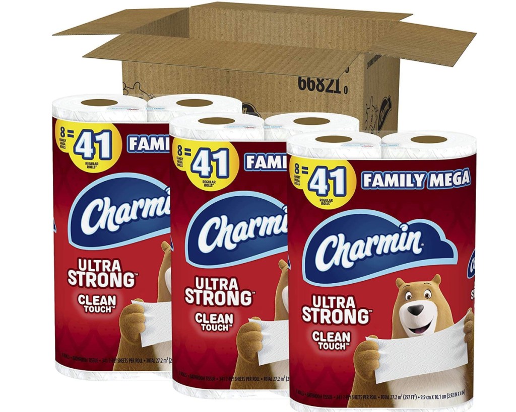 charmin family mega rolls in box