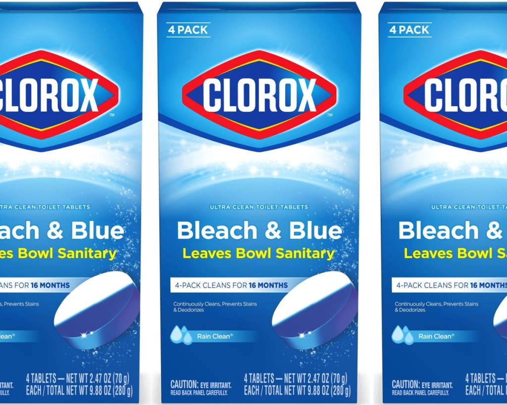 clorox bleack and blue tablets