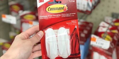 Command Hooks & Hanging Strips from $2 on Amazon or Walmart.com