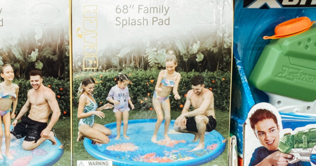 box with family water toy in store