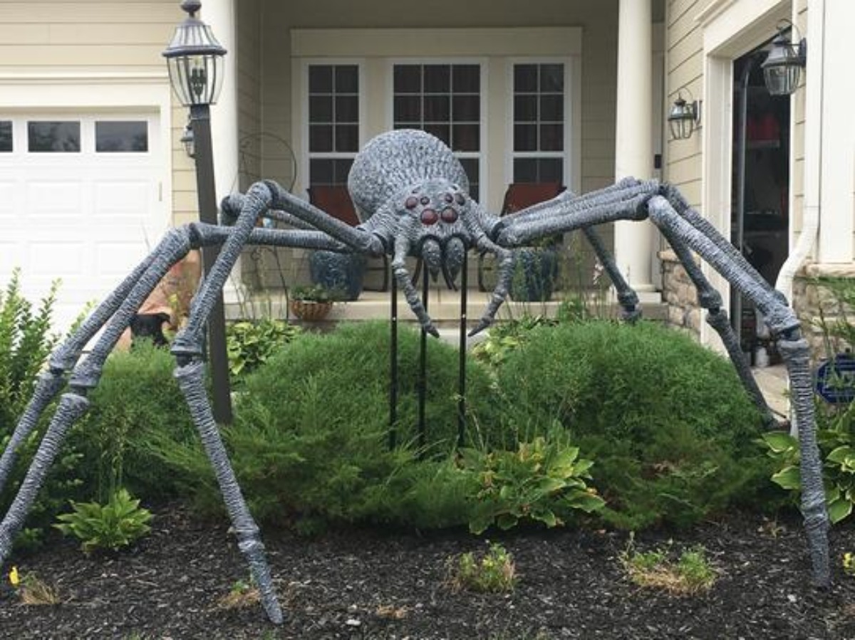 spider prop in front yard