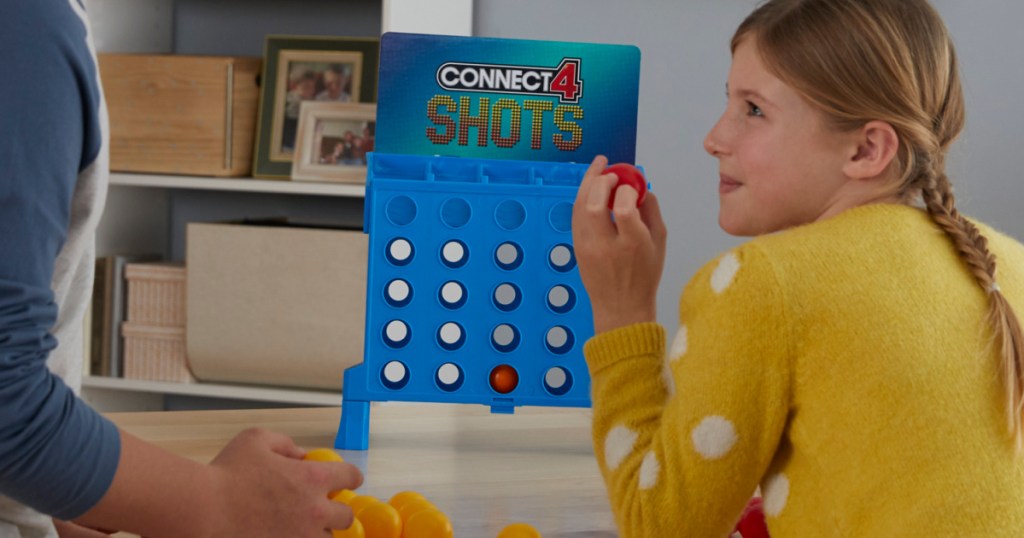 kids playing connect4 shots