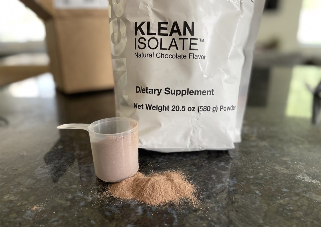klean isolate protein powder scooped