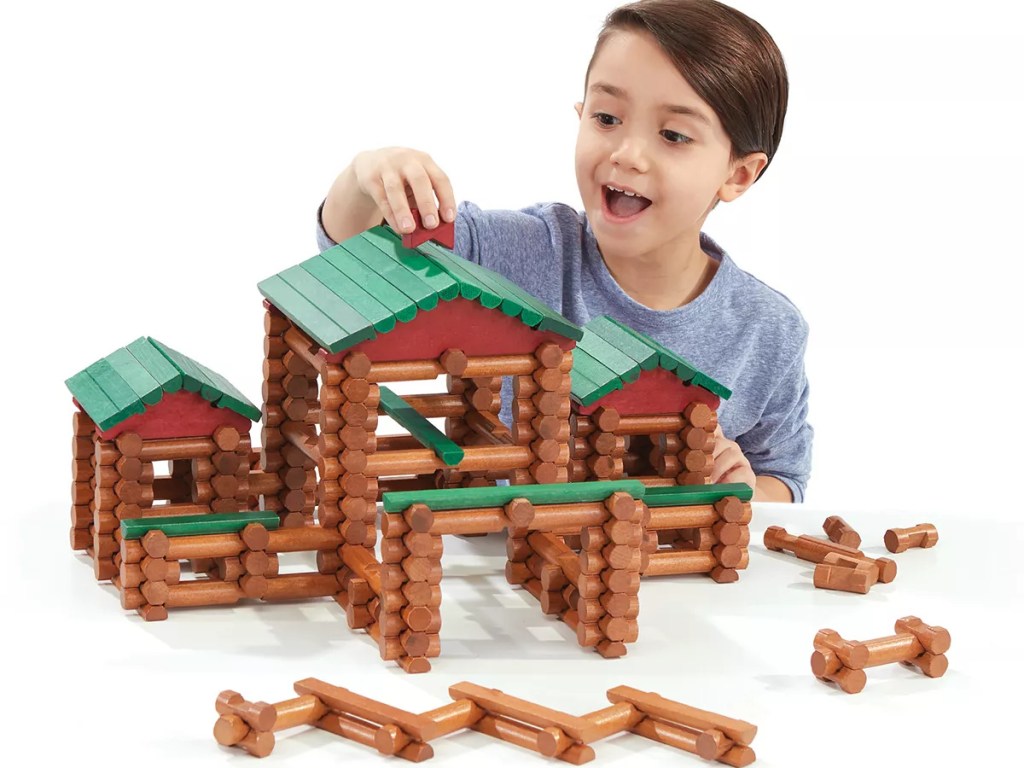 lincoln logs with kid