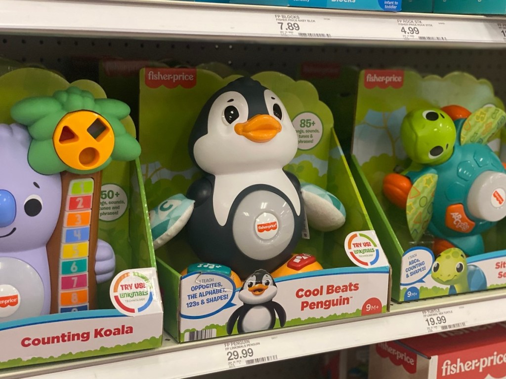 Fisher Price Cool Beats animals on shelf at Target