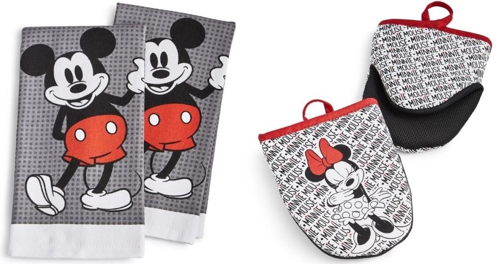 mickey towels and Minnie pot holders