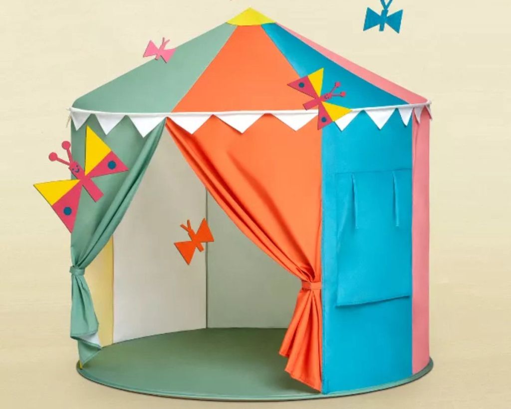 colorful play tent