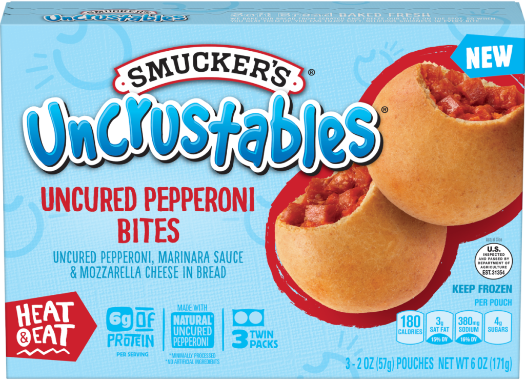box of Uncrustables Pepperoni Bites