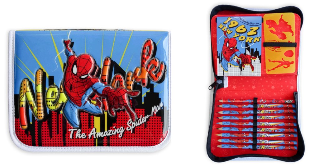 Spiderman zip up stationary case
