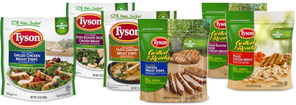 images of recalled Tyson chicken products