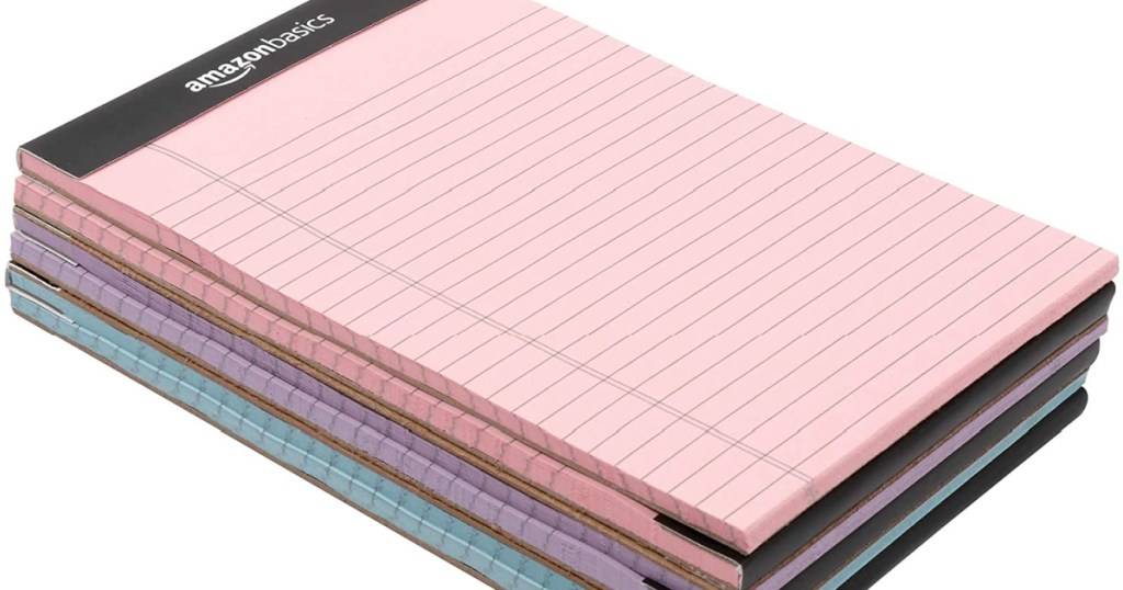 stack of colored notepads