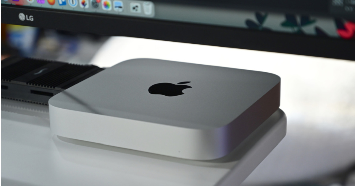 Apple Mac Mini on table 