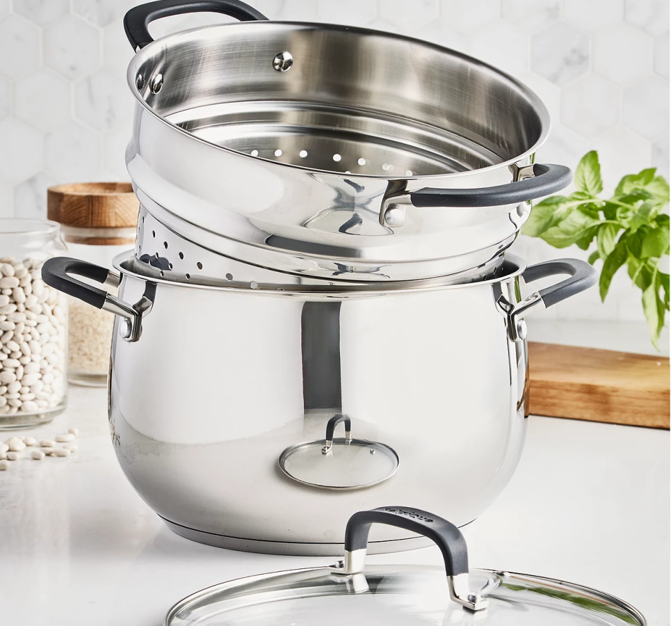 pot with steamer insert stainless steel