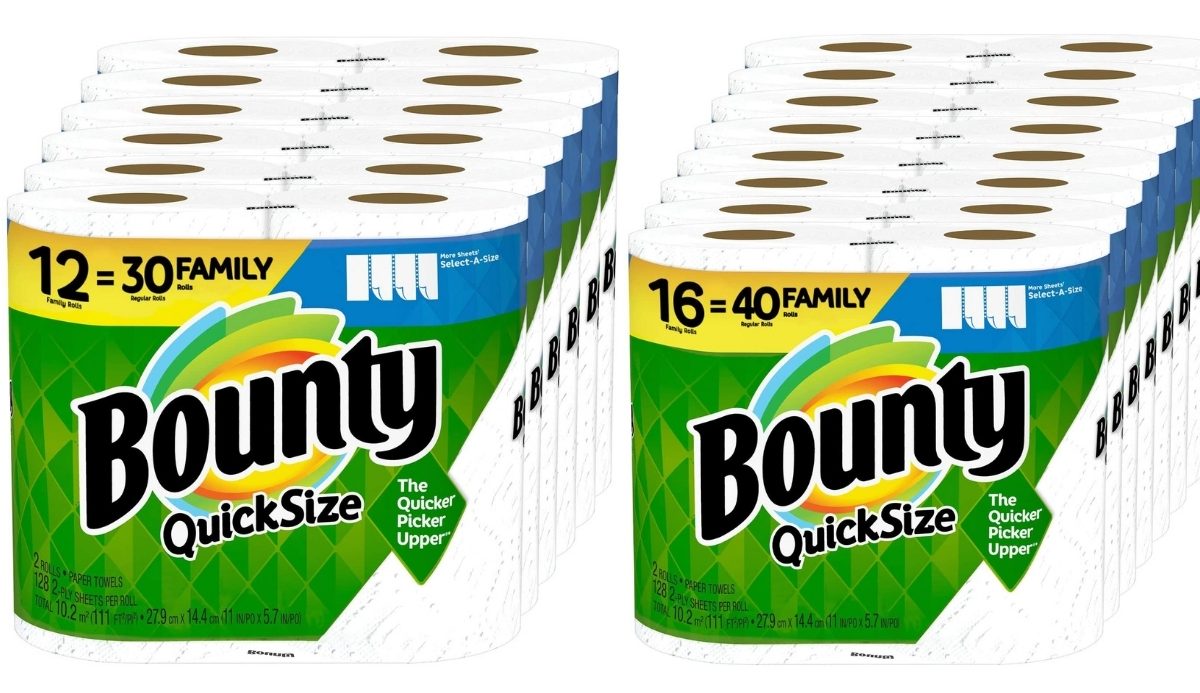 12 and 16 count bounty paper towels