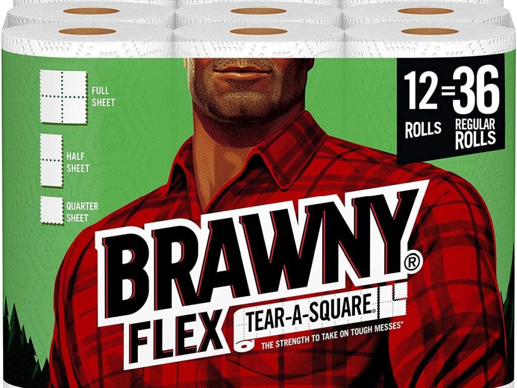 package of 12 brawny paper towels