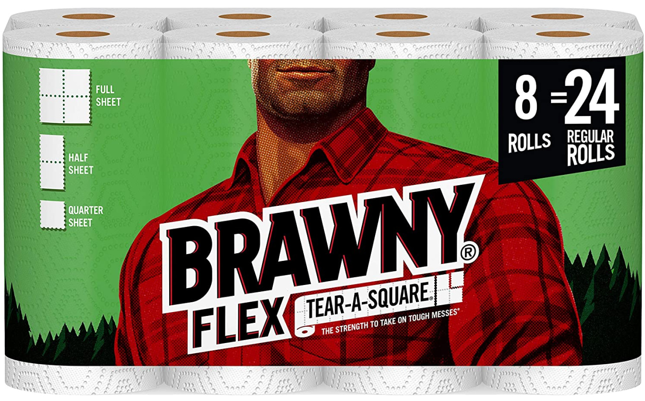 package of 8 brawny paper towels