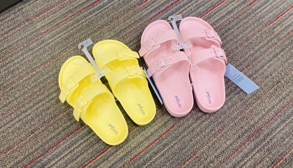 two pairs of sandals
