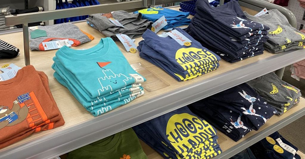 display of boys tees at Target