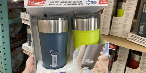 Coleman 20oz Stainless Steel Tumblers w/ Straws 2-Pack Just $13.99 at Costco