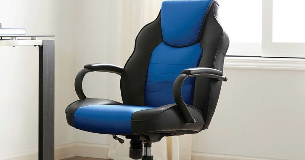 Rolling Office Chair w/ Back Cushions & Padded Armrests Only $39.99