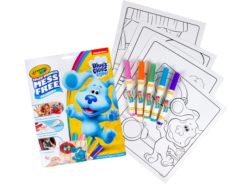 Crayola Blues Clues Wonder, 18 Mess Free Coloring Pages, Multi