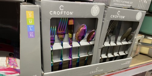 Crofton 10-Piece Flatware Sets Only $9.99 at ALDI | Rainbow, Matte Black & More